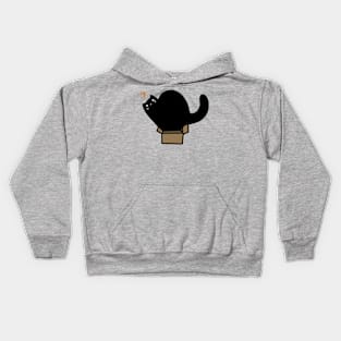 Black Cat Tiny Box Kids Hoodie